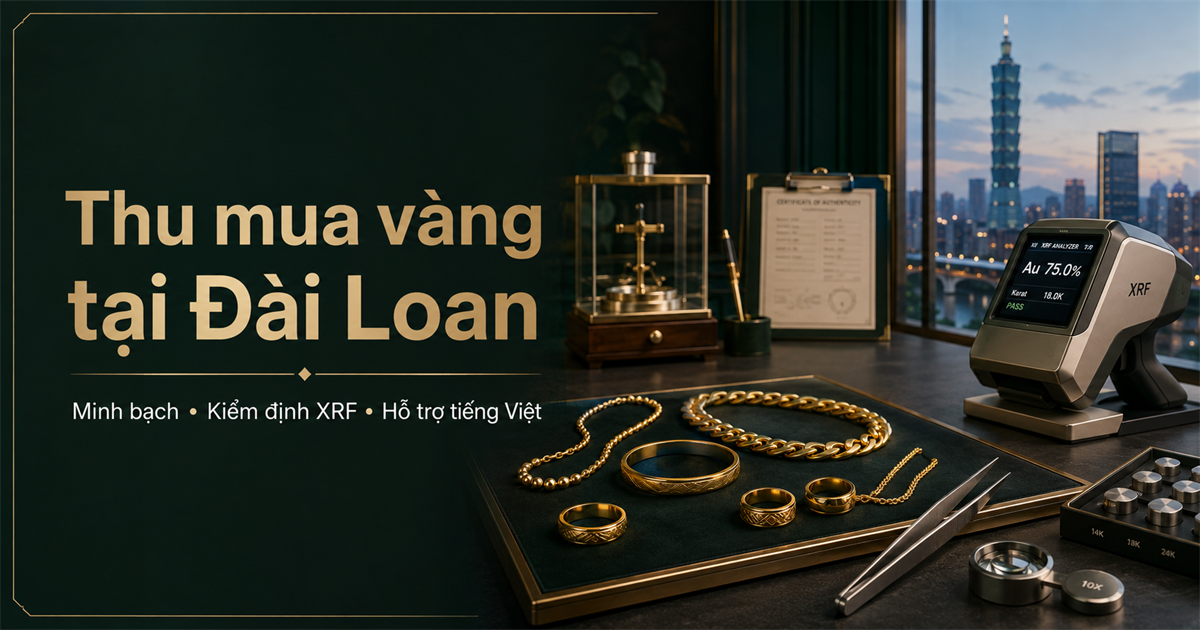 Cách kiểm tra tuổi vàng tại Đài Loan: dấu khắc và máy XRF